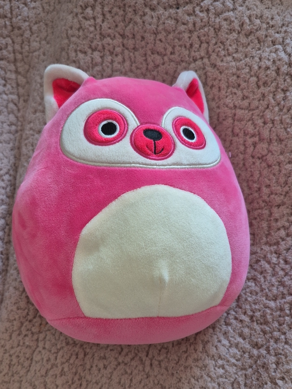 Squishmallows Pink and White Plush Animal Cuddler